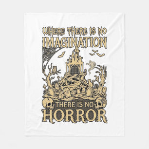 Imagination Horror Halloween Haunted House Cemeter Fleece Blanket