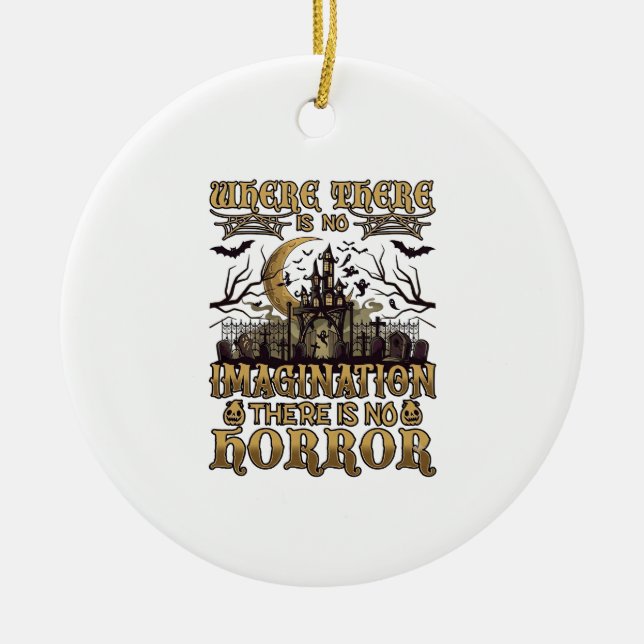 Imagination Horror Halloween Haunted House Graveya Ceramic Tree Decoration (Front)