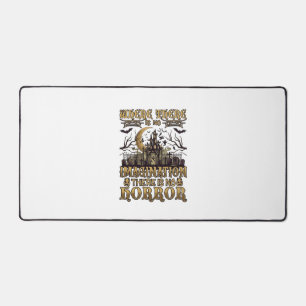 Imagination Horror Halloween Haunted House Graveya Desk Mat