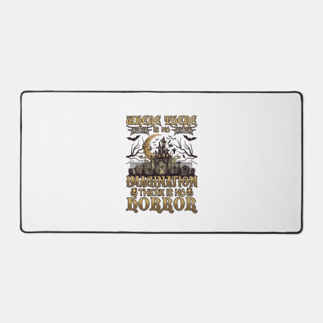 Imagination Horror Halloween Haunted House Graveya Desk Mat (Front)