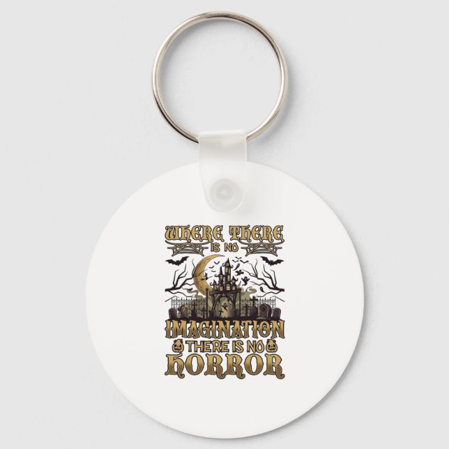 Imagination Horror Halloween Haunted House Graveya Key Ring (Front)