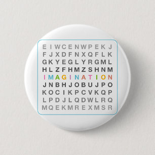 Imagination in Puzzle 6 Cm Round Badge