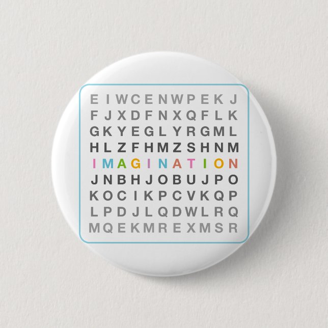 Imagination in Puzzle 6 Cm Round Badge (Front)
