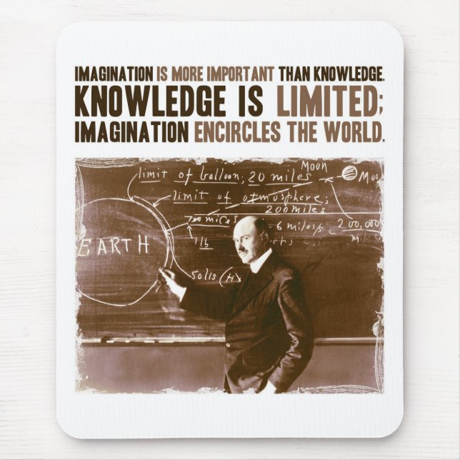 Imagination is more important than knowledge mouse mat (Front)