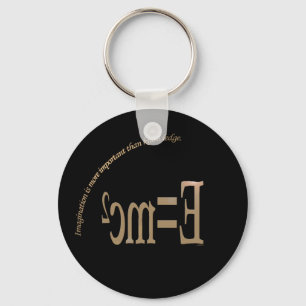 Imagination Is More Important Than KnowledKeychain Key Ring