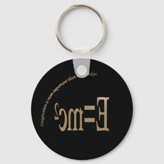 Imagination Is More Important Than KnowledKeychain Key Ring