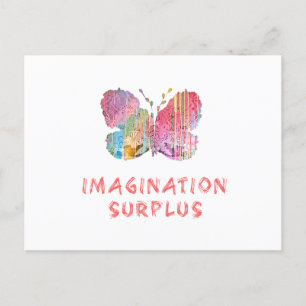 "Imagination Surplus Butterfly" Postcard Wall Art