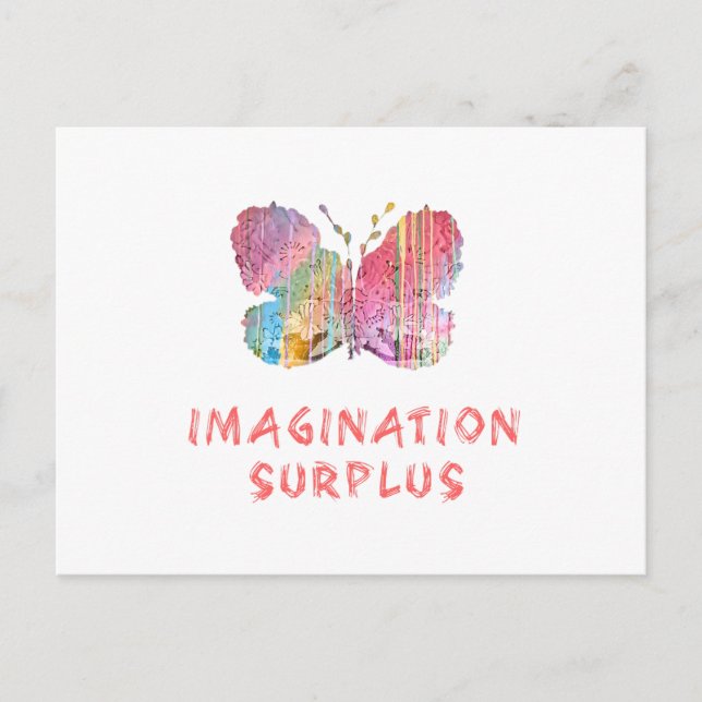 "Imagination Surplus Butterfly" Postcard Wall Art (Front)