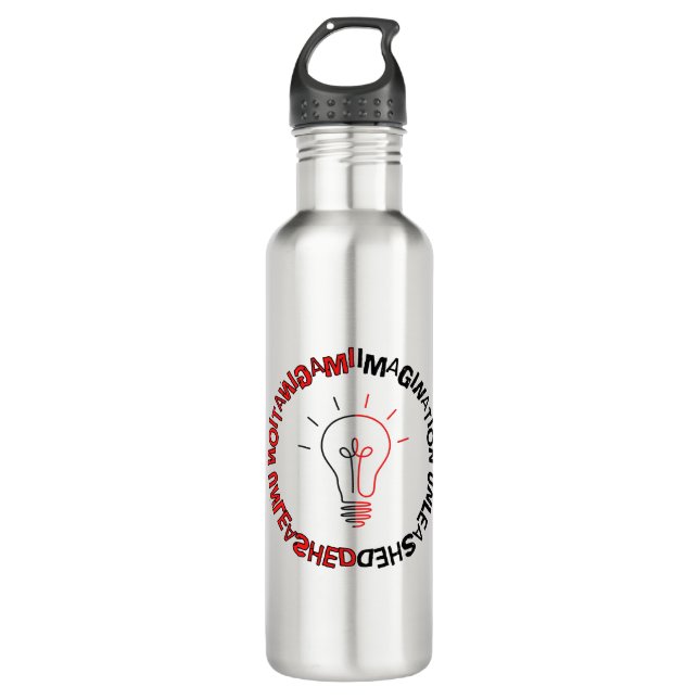Imagination Unleased,w,Vinyl Wrapped Flask 710 Ml Water Bottle (Front)