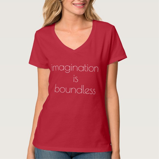 Imagination Women's Basic V-Neck T-Shirt (Front)