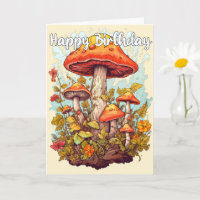 Imaginative Mushroom Forest Illustration