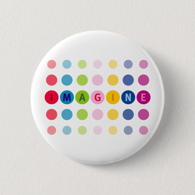 Imagine 6 Cm Round Badge (Front)