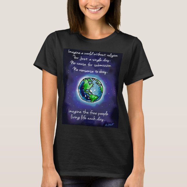 Imagine a World Without Religion - T-Shirt (Front)
