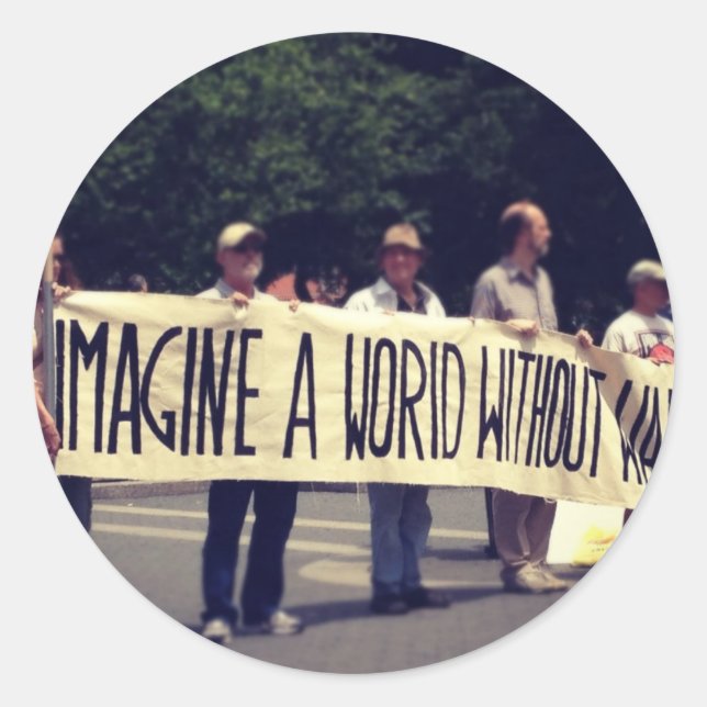 Imagine a World Without War Stickers (Front)