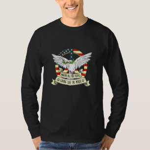 Imagine All The People Living Life In Peace Americ T-Shirt
