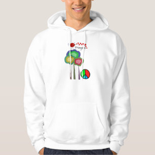 Imagine Artsy Peace Bird and Trees Hoodie