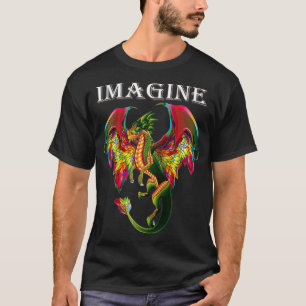 Imagine Being A Dragon Breathing Fire Magical Wing T-Shirt
