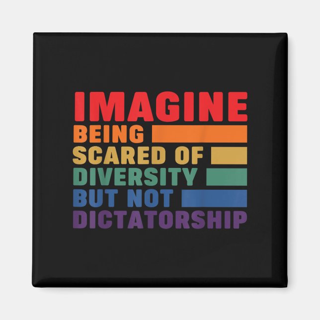 Imagine Being Ed Of Diversity But Not Dictatorship Magnet (Front)
