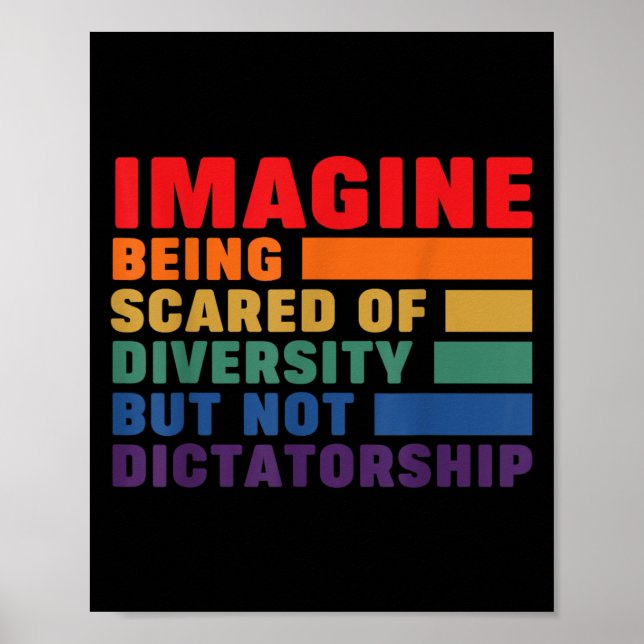 Imagine Being Ed Of Diversity But Not Dictatorship Poster (Front)