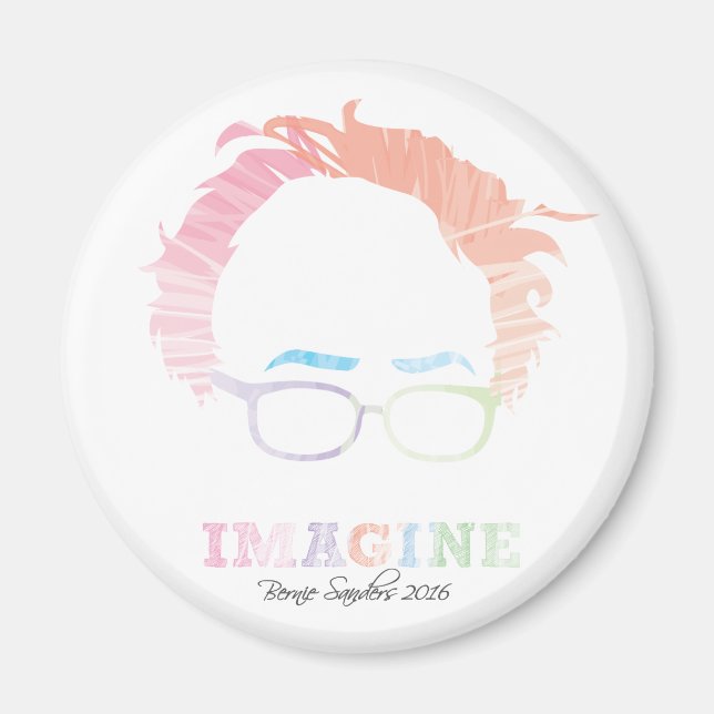 Imagine Bernie Sanders 2016 - watercolors Magnet (Front)