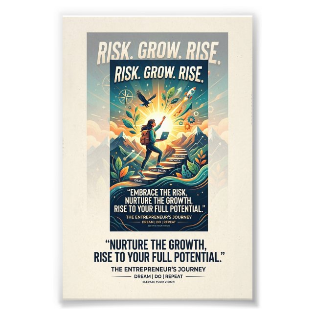 Imagine Build Achieve Motivational Poster (Front)