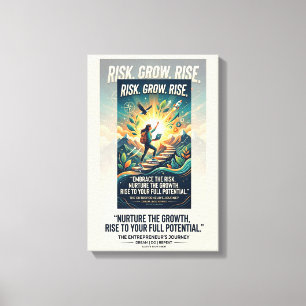 Imagine Build Achieve Motivational Poster Canvas Print