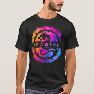 Imagine Colourful Fantasy Retro Dragon T-Shirt