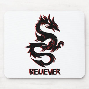 Imagine, Dream, Believe _ Fantasy Rage Dragon Tatt Mouse Mat