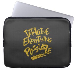 Imagine Everything Possible Quote Motivation Laptop Sleeve