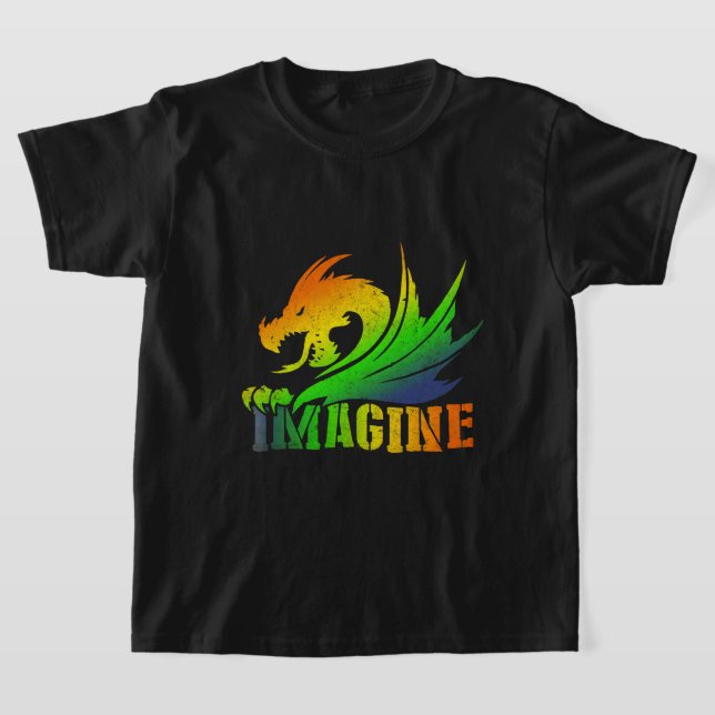IMAGINE Fantasy Dragon Style Great For Gifts T-Shirt (Laydown)