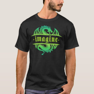 IMAGINE Fantasy Dragon Tattoo Style Design Essenti T-Shirt