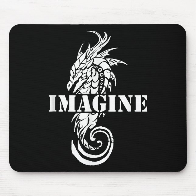 Imagine Fantasy Dragon Tattoo Style  Mouse Mat (Front)