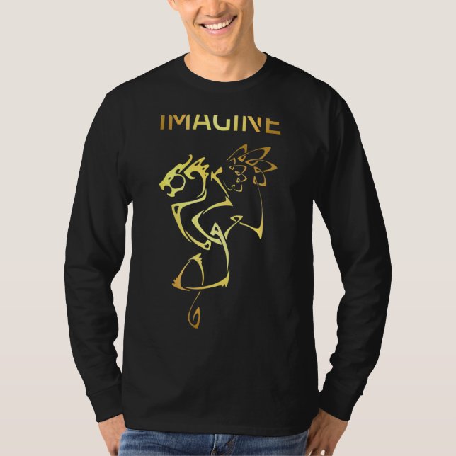 Imagine Fantasy Dragon Tattoo Style T-Shirt (Front)