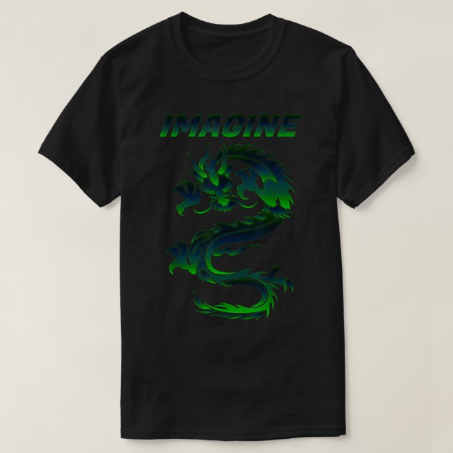 Imagine Fantasy Dragon Tattoo Style T-Shirt (Design Front)