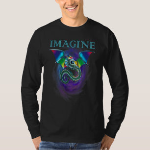 Imagine Fantasy Dragon Tattoo Youth Magical Wings  T-Shirt