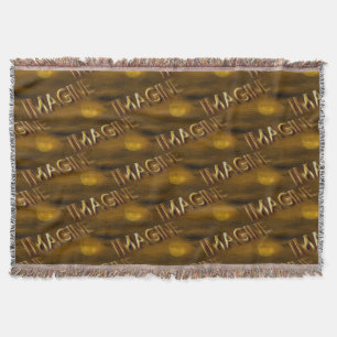 Imagine Fantasy Moon Inspirational Pattern Throw Blanket