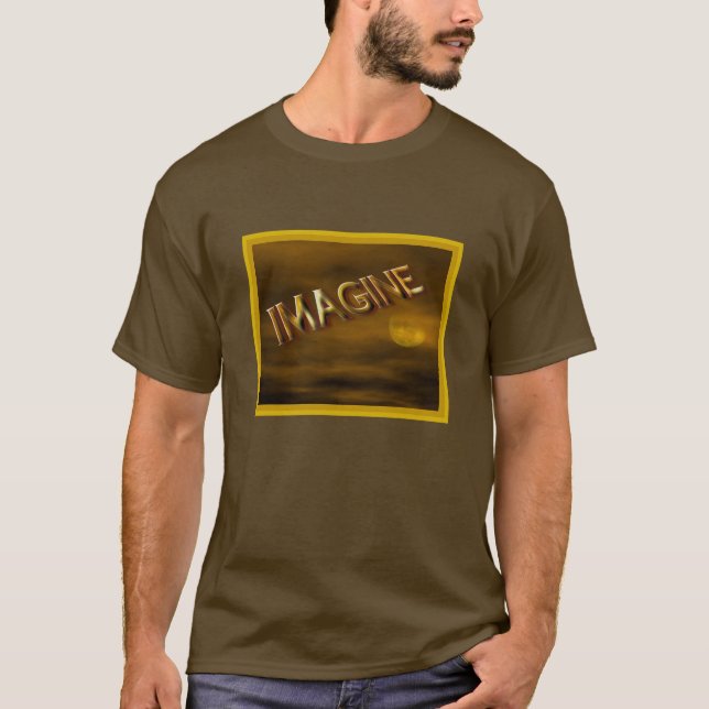 Imagine Fantasy Moon Inspirational   T-Shirt (Front)