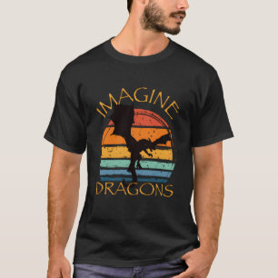 Imagine Fantasy Mythical Dragon Wings Style T-Shirt