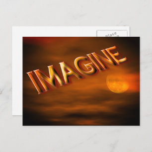 Imagine Fantasy Sky Inspirational Postcard