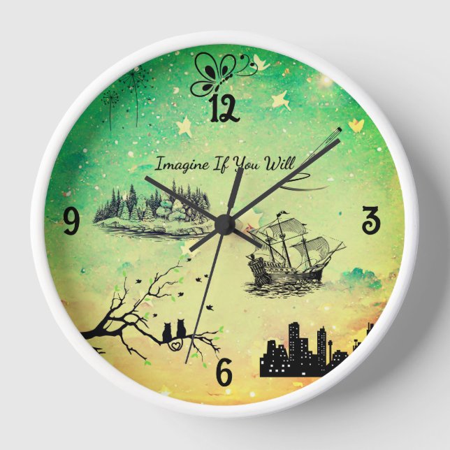 Imagine If Wall Clock (Front)