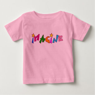 Imagine in Colourful Lettering Baby T-Shirt