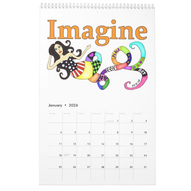 Imagine Mermaid and Friends 2011 Calendar (Jan 2026)