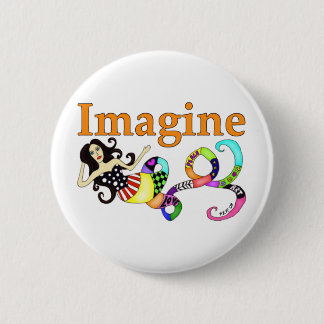 Imagine Mermaid Round 6 Cm Round Badge
