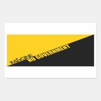 Imagine No Government Rectangular Sticker