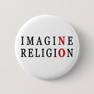 Imagine No Religion 6 Cm Round Badge