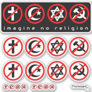 Imagine No Religion Anti-Communist Sticker Sheet