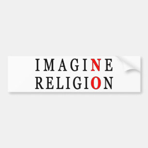 Imagine No Religion Bumper Sticker