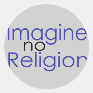 Imagine no Religion Classic Round Sticker