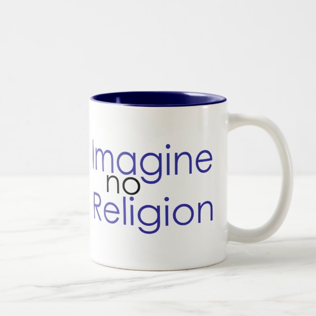 Imagine no Religion Two-Tone Coffee Mug (Right)