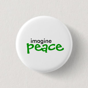 imagine, peace 3 cm round badge